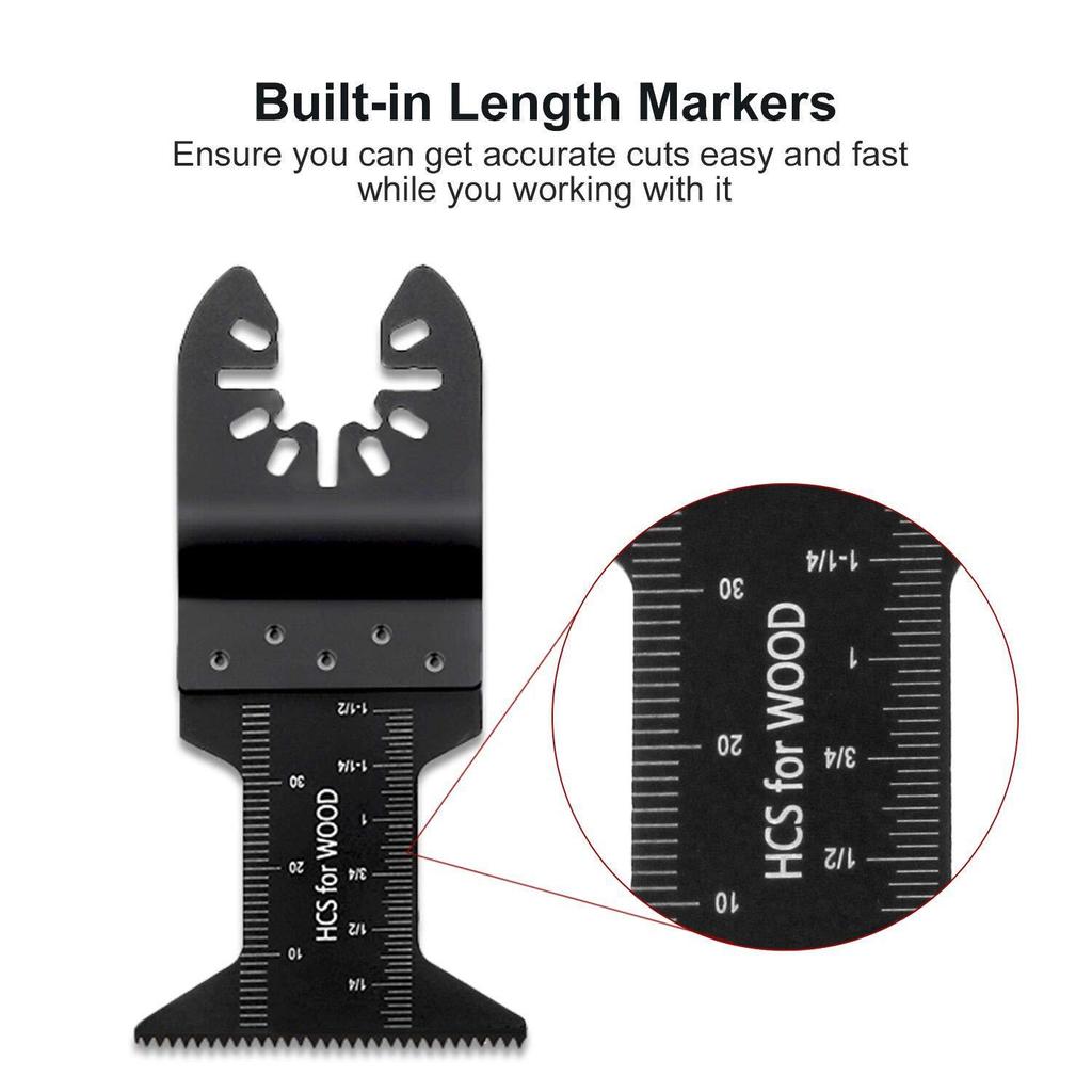 31-Piece Oscillating Saw Blade Kit for Wood, Plastic, and Putty Cutting