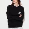 New MLB Base Logo Sweatshirts Unisex Black 3AMTB0221-50BKS