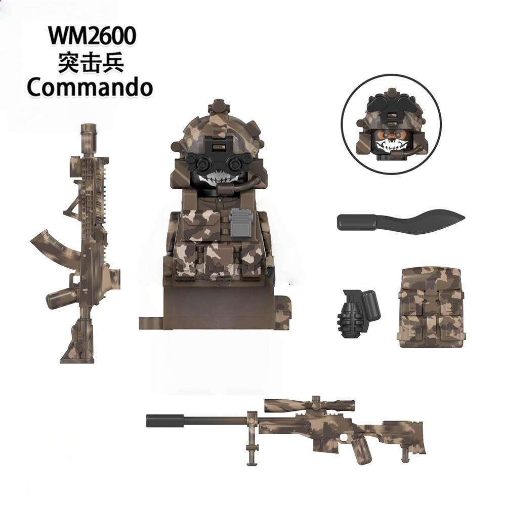 WM6147 WM6168 Vojenská série SWAT Speciální jednotky Stavebnice Komando Voják Městská policie Čepice Mini Akční figurka Hračky
