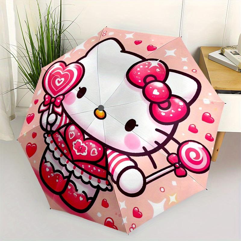 

1pc Hello Kitty Valentine s Day Umbrella with Plastic Handle,Suitable for All Seasons Home Travel Outdoor UmbrellaSanlio662