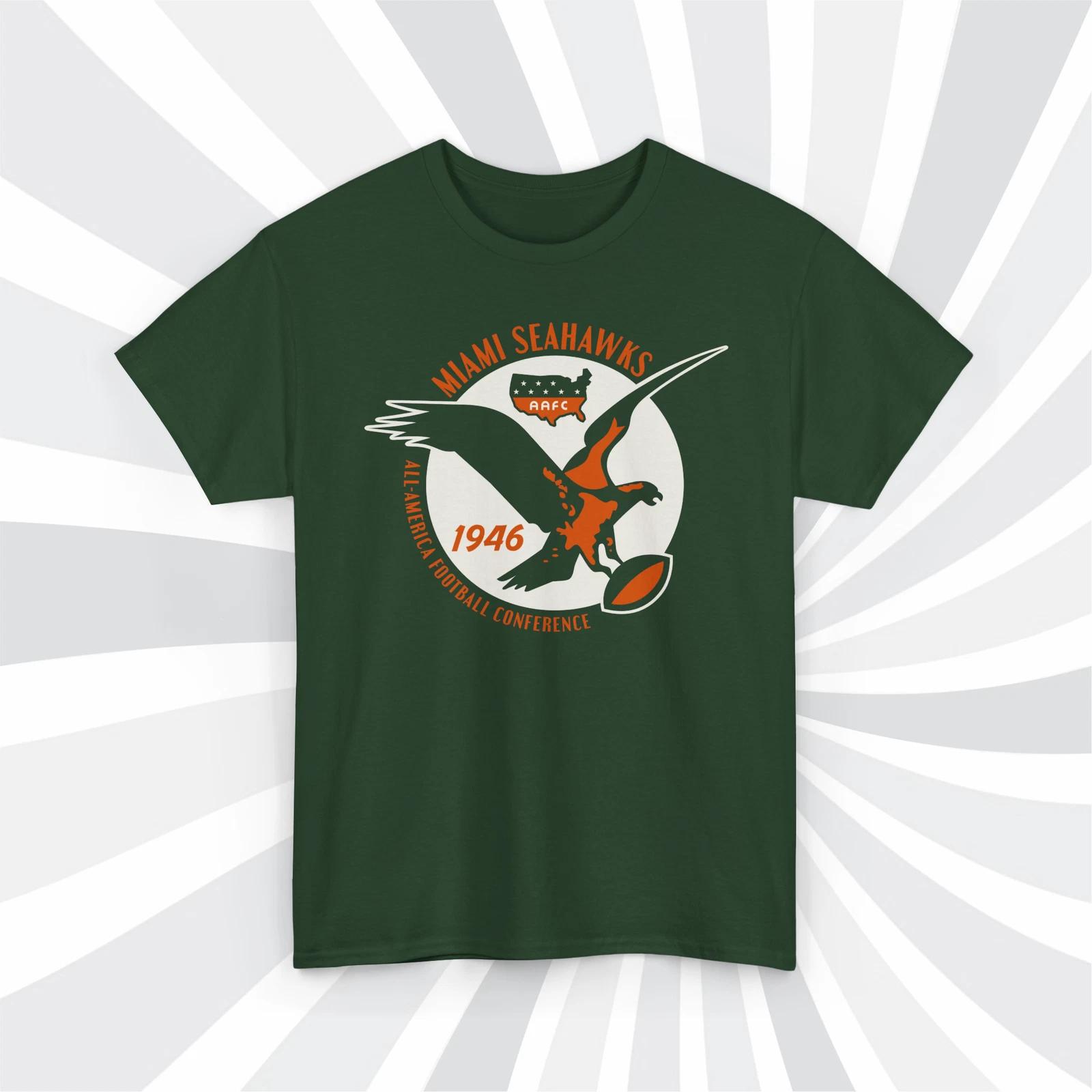 Miami Seahawks 1946 AAFC Vintage Football Forest T shirt - Dolphins 2XL