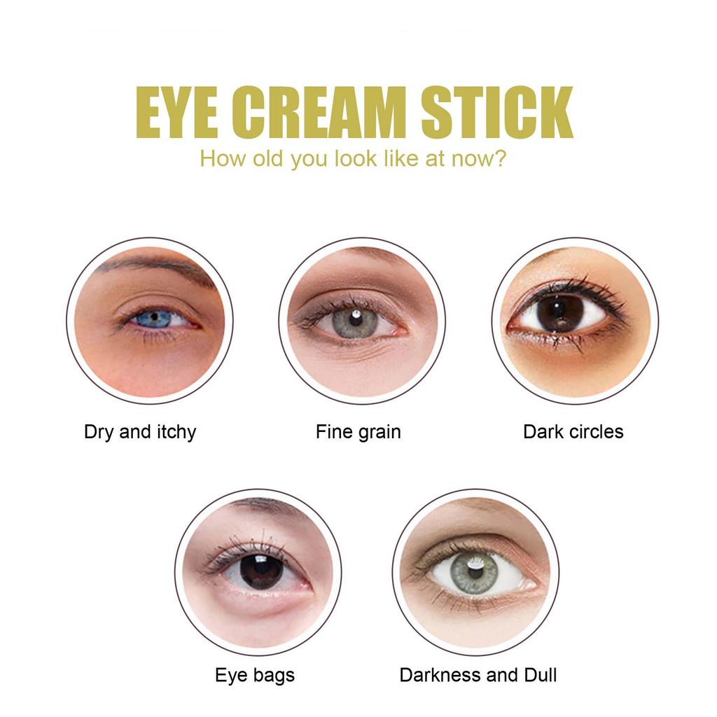 OUHOE Snail Care Eye Cream Stick Reduces Fine Lines, Tightens the Skin Around the Eyes, Nourishes and Cares for Eye Cream