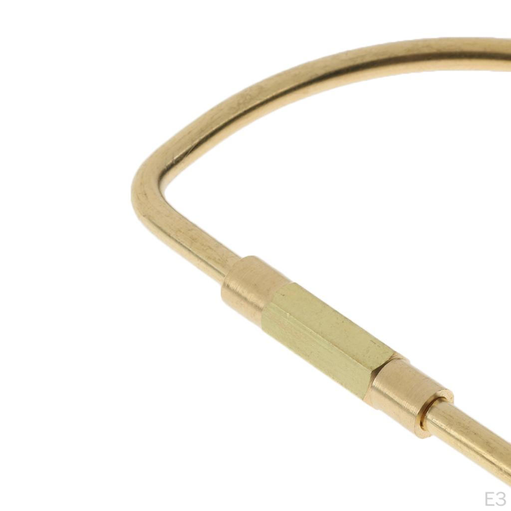 Sturdy Brass Keychain Oval / D A Shape