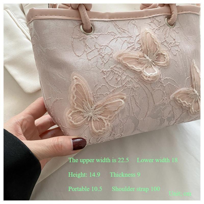 Butterfly Design Chinese Style Small Crossbody Bags for Women Luxury Fashion Tassel Tote Handbags Purses Sweet Shoulder Bags