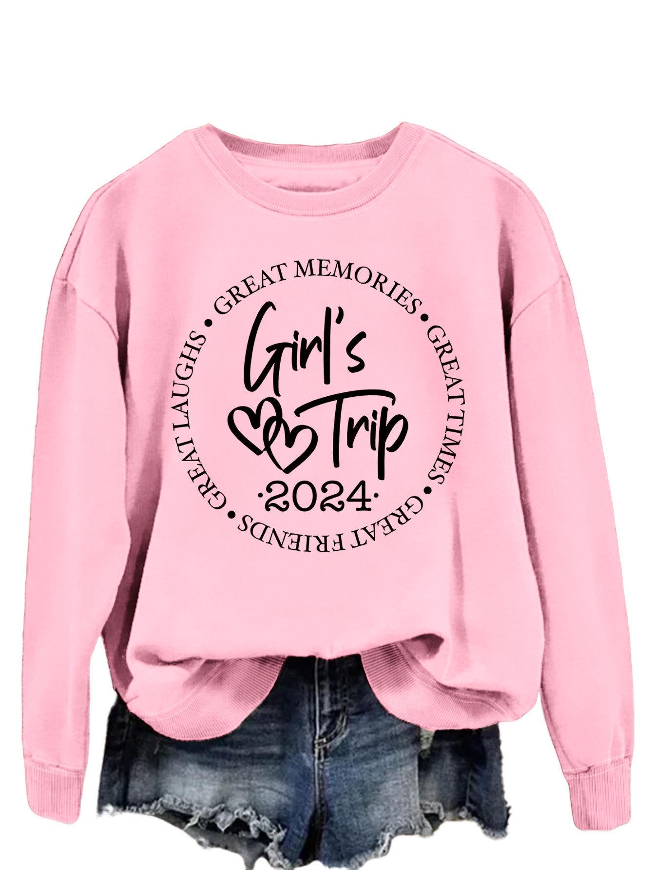 

Женский свитшот с длинным рукавом на весну и осень - Универсальный топ с принтом в виде букв XXXL