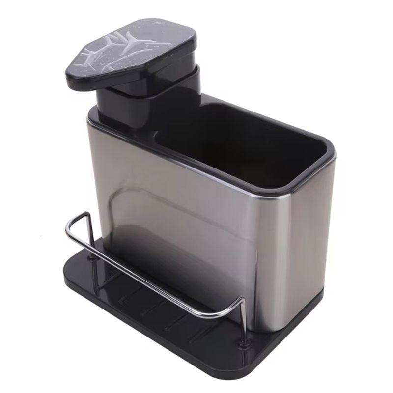 

AEE2-3-In-1 Kitchen Soap Dispenser With Sponge Holder, Stainless Steel Sink Organizer, Rustproof Dish Soap Dispenser
