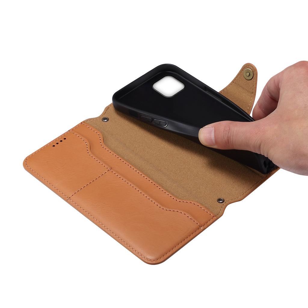 DENIOR For Samsung Galaxy A22 5G (EU Version) Wallet Case Stand Leather Phone Cover