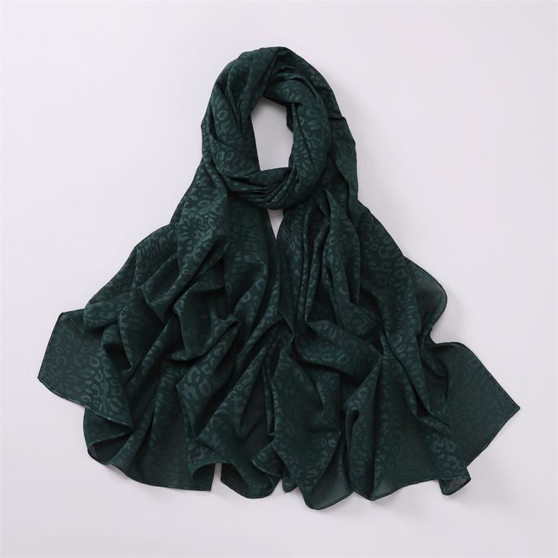 Fashion Press Leopard Dot Bubble Chiffon Instant Hijab Shawl Lady High Quality Wrap Beach Bufandas Ramadan Muslim Sjaal 170*70Cm