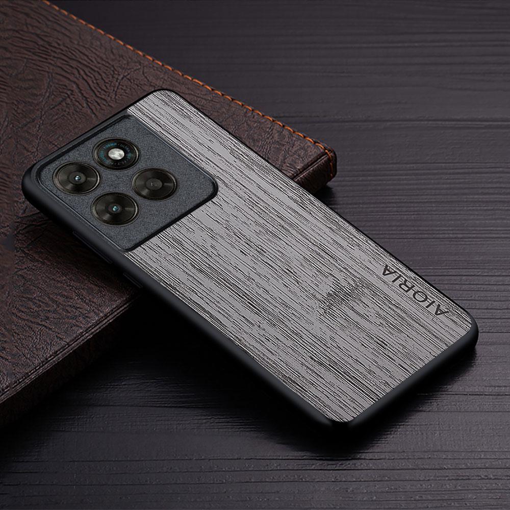 Case for Motorola Moto G77 G37 G17 Straight Wood Grain Faux Leather Phone Cover Funda for Moto G37 Case Capa
