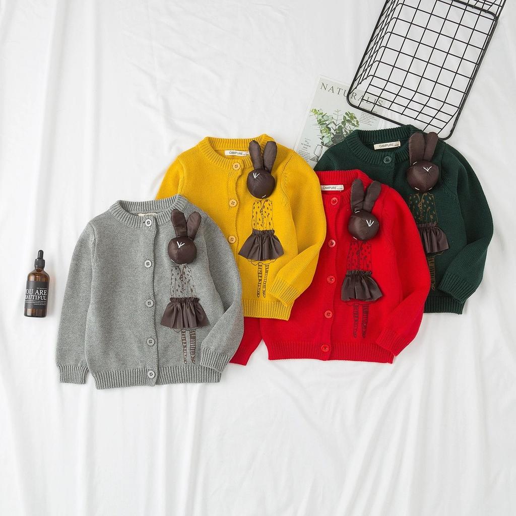 Jenter Stilig Casual Cardigan Genser Yttertøy