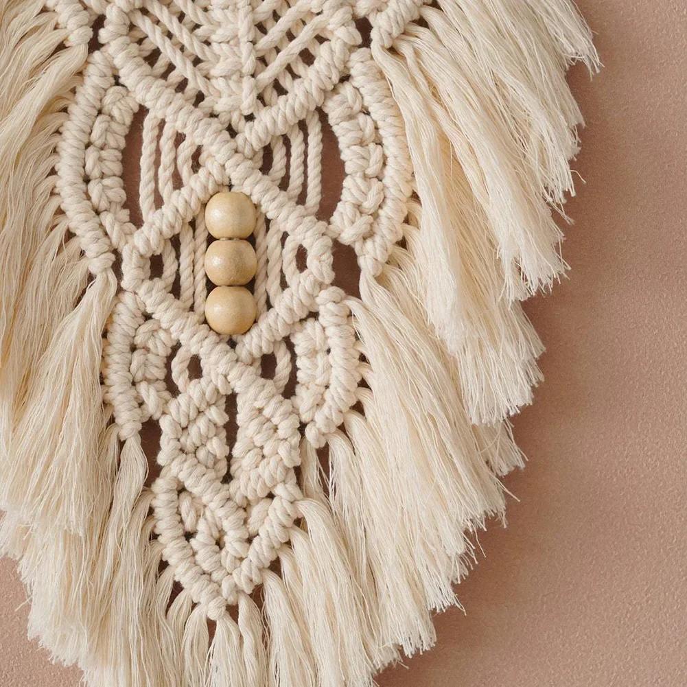 Handmade Tassel Leaf Tapestry Macrame Leaf Hanging Tapestry Leaf Tapestry Macrame Leaf Tapestry Room Decoration Handmade Tassel
