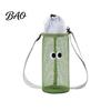 Hand Free Water Bottle Holder Mesh Drawstring Crossbody Cup Holder, Adjustable Strap Breathable Carrier Sling Bag, Cute Cartoon Pattern Pouch