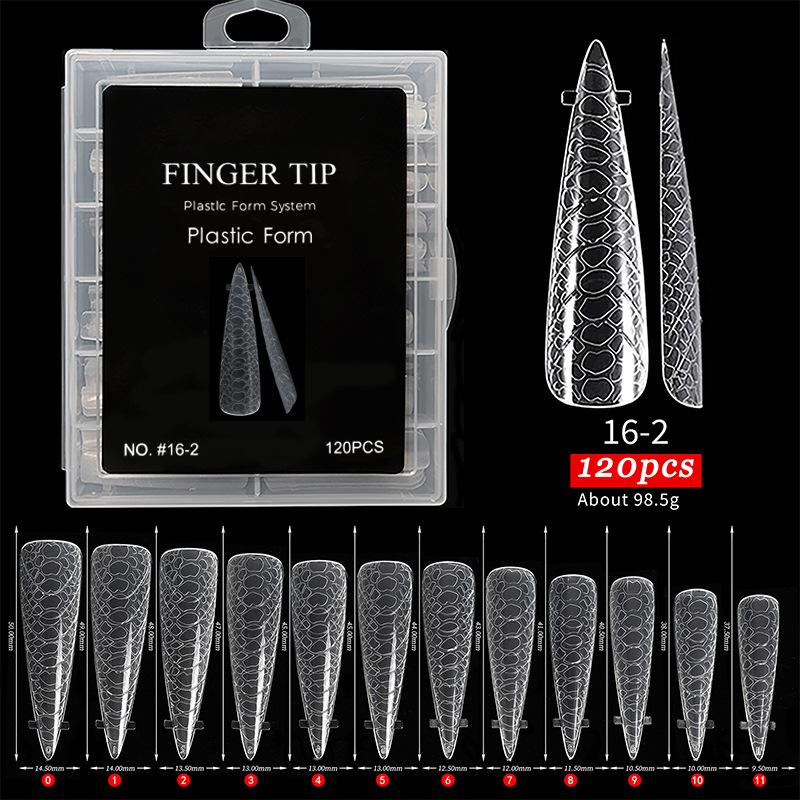 Nail Art Pattern Crystal Nail Mold Crystal Extension Paper Free Rapid Phototherapy Extension Nail Tablets 120 Pieces In A Box