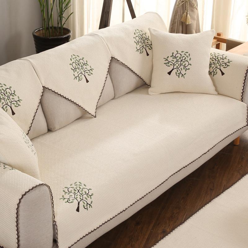 Ткань в скандинавском этническом стиле льняная ткань диванная подушка диванное полотенце чехол для дивана универсальный всесезонный простой и нескользящий чехол для дивана 70x70cm 1298₽