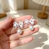 Cute Pearl Bowknot Drop Earrings For Women Trendy Dot Bow Dangle Earrings Minimalist Sweet Wedding Party Jewelry Pendientes Gifts