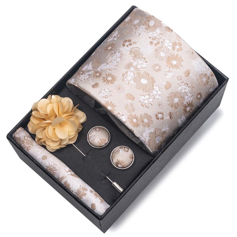 Herren Formale 8cm Krawatte Sechsteiliges Geschenkbox-Set für Bräutigam und Geschäftliche Anlässe