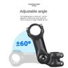 MTB Road Bike Adjustable Stem Bicycle Handlebar Stem 31.8mm /25.4mm Ultralight Aluminum Alloy Bike Stem Riser Parts
