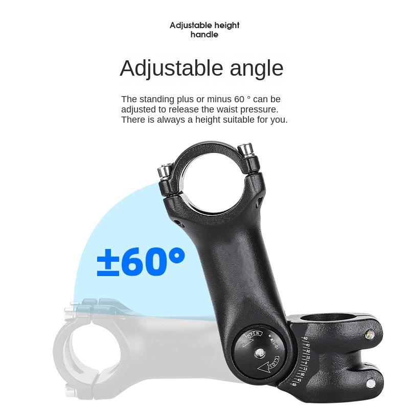 MTB Road Bike Adjustable Stem Bicycle Handlebar Stem 31.8mm /25.4mm Ultralight Aluminum Alloy Bike Stem Riser Parts