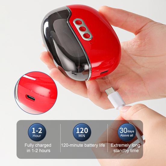 2-In-1 Electric Nail Trimmer Automatic Kids Adults Seniors Nail Clipper with LED Light Baby Manicure Grinding File Fingernail Cutter Polisher