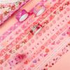10pcs Valentine's Day Paper Washi Tape Set 15mm Sweet Love Letter Adhesive Masking Tapes Diary Decoration Stickers