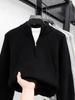 Men's Thickened Half-Zip Knit Sweater - Warm Long-Sleeve Base Layer for Autumn/Winter