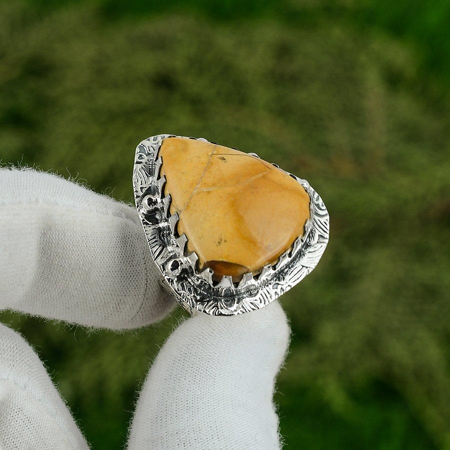 Sisters Day Deal Sterling Silver Mookaite Stone Birthday Bezel Wife Ring US 7.75 7.75