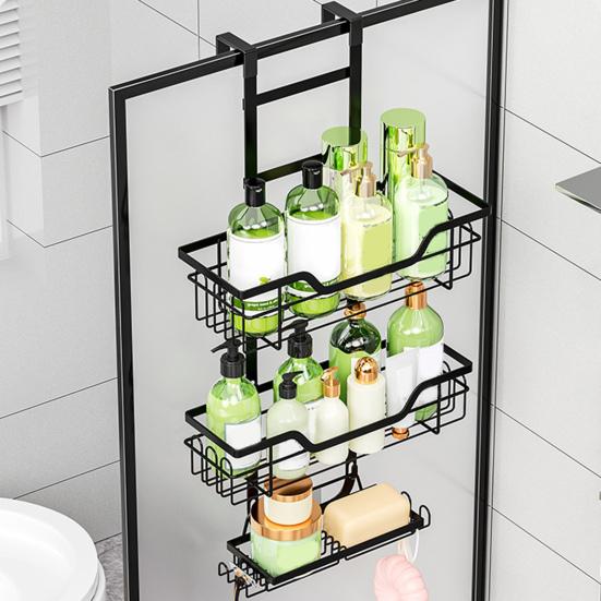 Duschablage Badezimmerregal Starke Tragfähigkeit Einfache Montage 3 Etagen Rostfrei Dusche