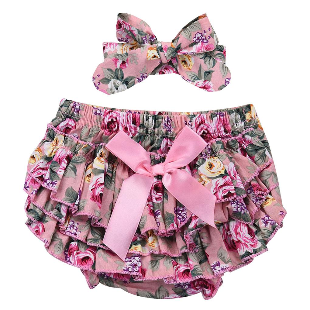 Elroy 3-teiliges Baby-Strampler-Outfit Säuglings-Body T-Shirt Oberteil Stirnband Rock