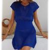Women's Summer New Beach Skirt European And American Style Sand Beach Blouse Hollow Crocheted Knitted Dress