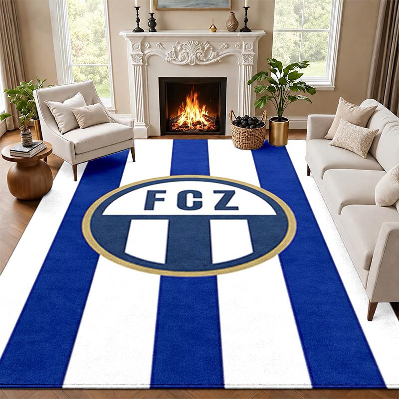 FC Zurich Carpet Door Mat for Living Room or Bedroom Protective Mat Under Chair Office Decoration Christmas Gift Birthday Present