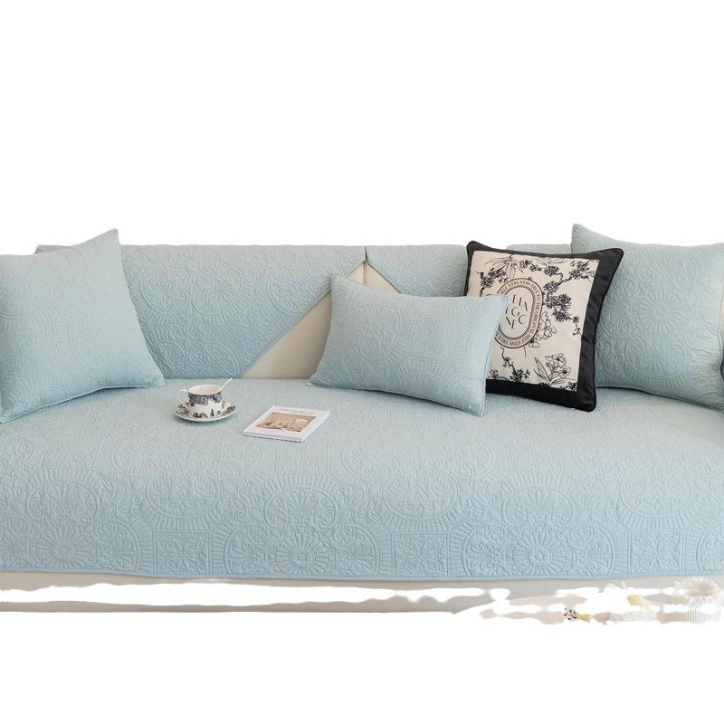 Cotton Sofa Cushion Cotton Fabric Non-Slip Simple Universal Chinese Sofa Cover Cover Cloth Cushion