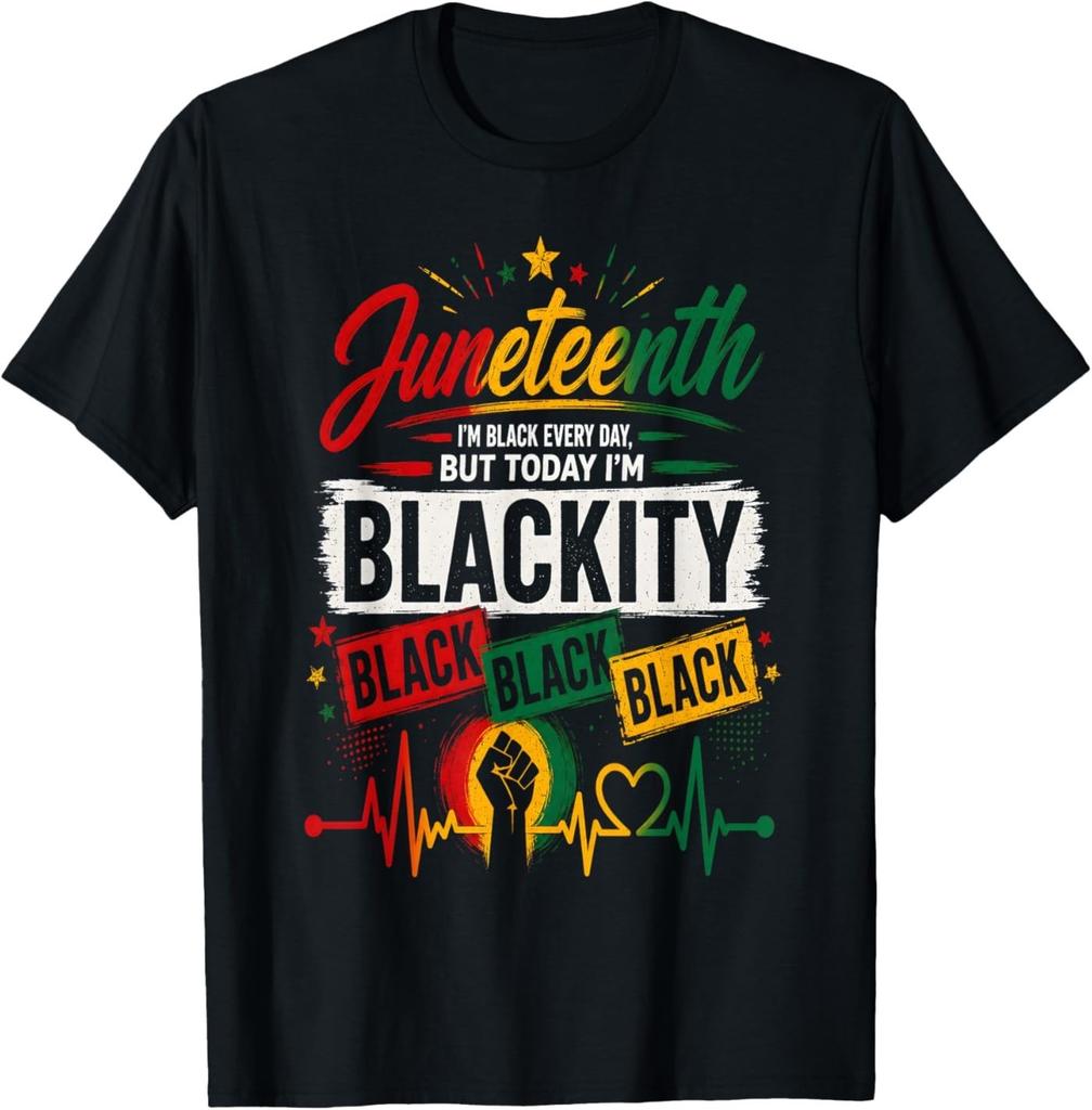 Juneteenth Blackity Latido Corazón Historia Negra Afroamérica Camiseta