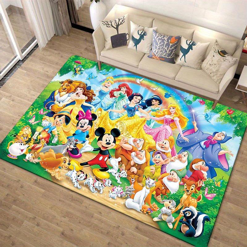 1 Stück Disney Mickey Maus und Minnie Muster Teppich Läufer Rutschfester Teppich Handwaschbar Fußmatte Geeignet für Wohnzimmer Schlafzimmer Heimdekoration