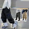 Boys Cargo Pants Spring Autumn Casual Long Style Trousers Kids Joggers Children Sport Outdoor Pants