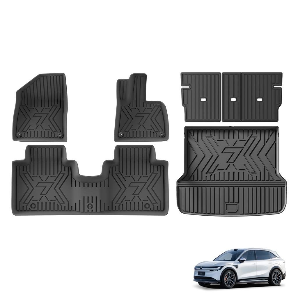 Left /Right Drive for Zeekr 7X 2024-2026 Car Floor Mats Cargo Backrest Liner Trunk Pad TPE 3D Foot Mat All Weather Accessories
