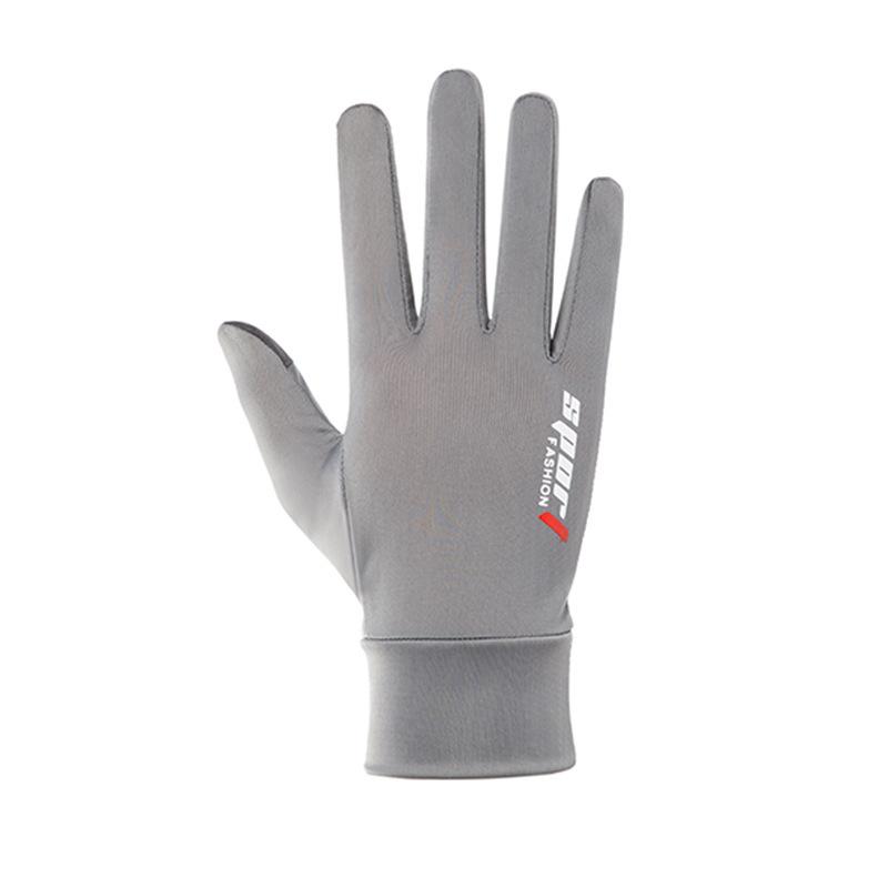 Ice Silk Non-Slip Gloves Breathable Outdoor Sports Driving Riding Touch Screen Gloves Thin Anti-UV