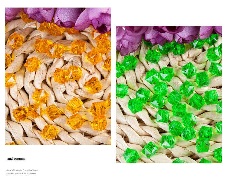 14mm Four-Sided Acrylic Square Beads for DIY Tissue Box Crafting