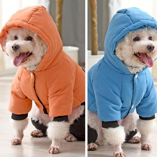 Buy Dog Down Coat Fashion with Tow Ring Comfortable for Outdoor at