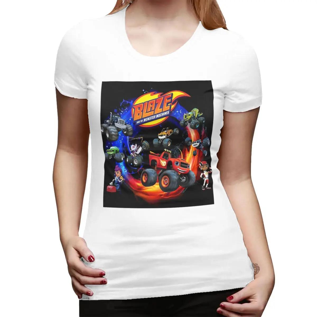 

Blaze And The Monster Machines Active TShirt for Women Crew Neck Streetwear T Shirts Womens Tees Short Summer Clothes Tops S