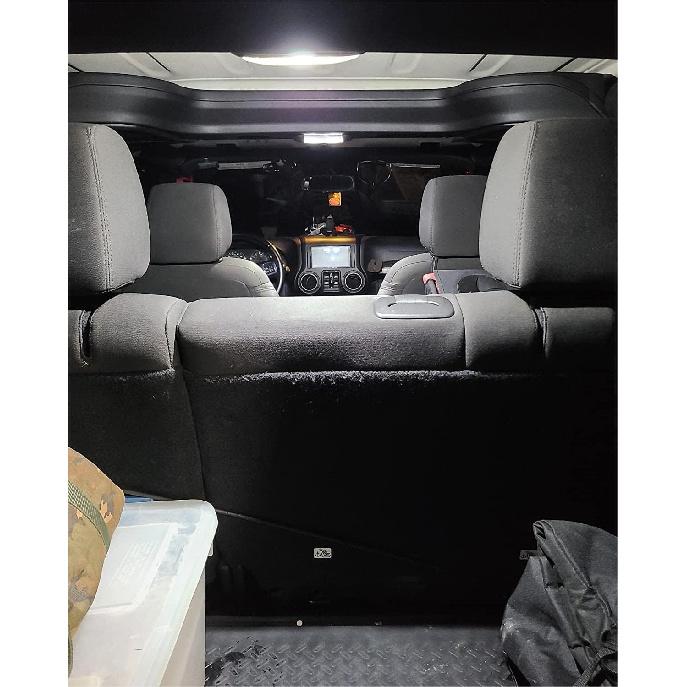 White LED Bulbs Package Kit Compatible with 2007 2008 2009 2010 2011 2012 2013 2014 2015 2016 2017 Jeep Wrangler JK 2-Door Interior Light + License