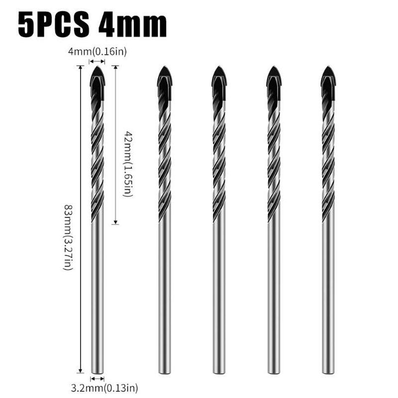 Tile Puncher Wall Drill Glass Cement Concrete Drill Bit Alloy High Hardness Triangulator Drill Multi-function Tools