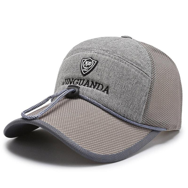 

New Korean-style breathable baseball cap for men and women: sun-protective, outdoor, casual and fashionable Adjustable світло-сірий колір