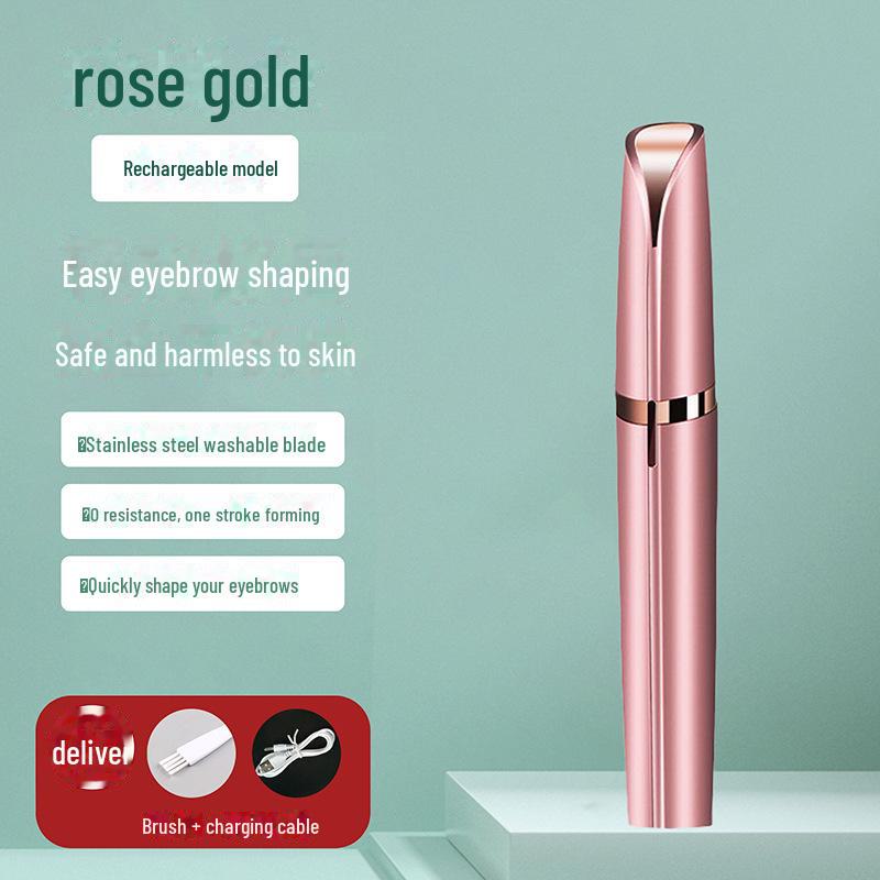 Automatic Electric Eyebrow Trimmer for Women - Beauty Shaver and Hair Removal Tool with Vibrating Pen Design
