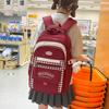 Schoolbag Contrasting Color Retro Niche Plaid Junior High School Student Schoolbag Female High School Student Large Capacity Versatile Backpack Travel