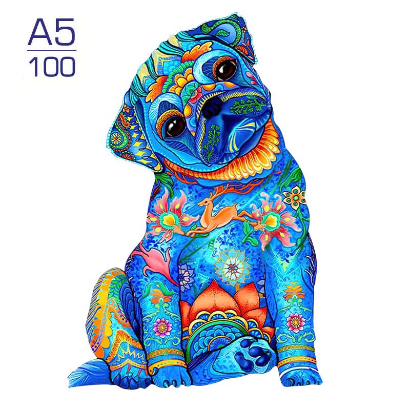 Wooden Puzzle Adult Kids Jigsaw Puzzles Puppy Dog 3D Animal Puzzles Boutique Gift Box Packaging Children Christmas Gifts Toys
