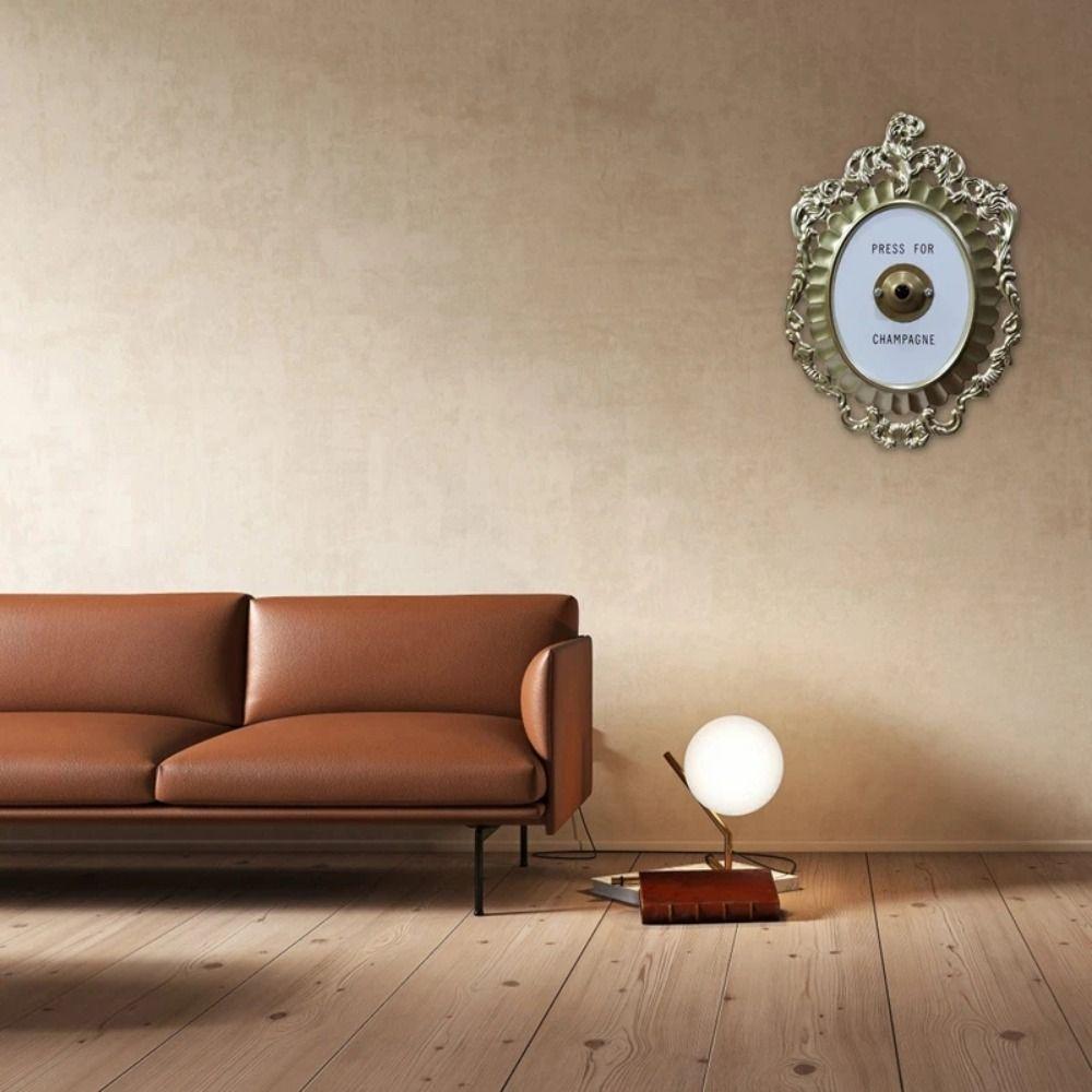 Für Champagner-Knopf Mini Hängende Türklingel aus Metallhandwerk Desktop-Ornament Champagner-Türklingel