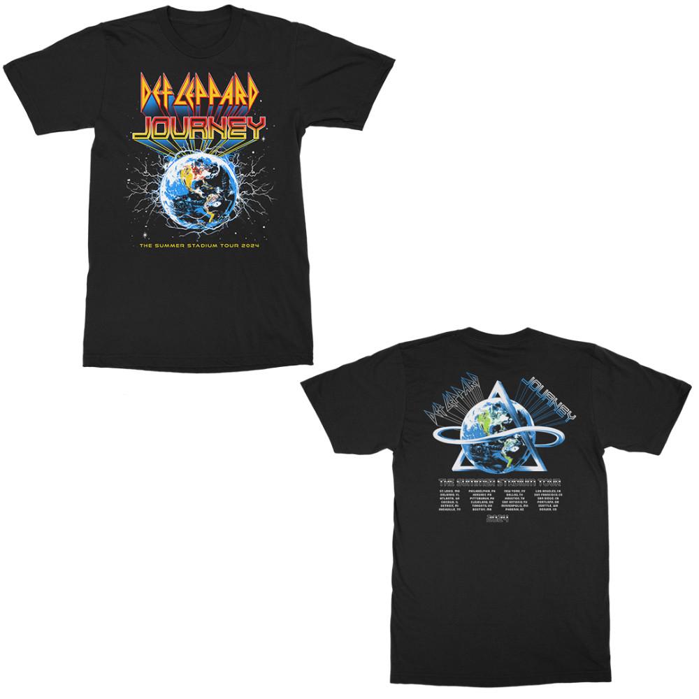 Def Leppard Journey Event T-Shirt - Def Leppard Short Sleeve Cotton shirt PA011 L