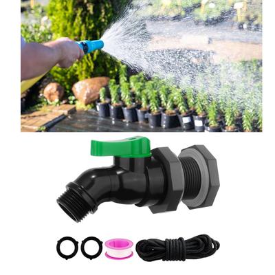 Weatherproof 3/4 or 1/2 Thread Spigot Adjustable Water Flow Valve Water Spout Connector for Yard Cleaning Gardening