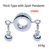 Heavy Metal Penis Ring Testicle Ball Stretcher Scrotum Cock Rings Locking Pendant Weight Male Chastity Sex Toys For Men Gay