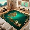 Cards Casino Theme Soft Crystal Velvet Rug Custom Name & Text Print Non Slip Floor Rug for Bedroom Living Room